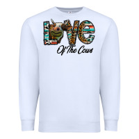 White lov of thecows Premium Sweatshirt - CowhideDigitalArt