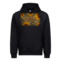 Black Camouflage Leopard Sunflower Background Urban Hoodie - Jasminsmagicworld
