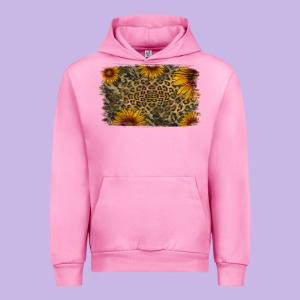 Camouflage Leopard Sunflower Background Urban Hoodie Designed By Jasminsmagicworld