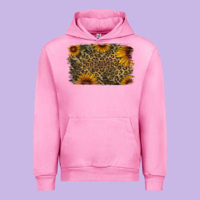 Camouflage Leopard Sunflower Background Urban Hoodie Designed By Jasminsmagicworld