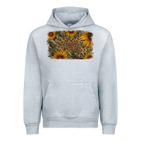 Heather Grey Camouflage Leopard Sunflower Background Urban Hoodie - Jasminsmagicworld
