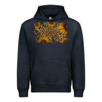 Navy Camouflage Leopard Sunflower Background Urban Hoodie - Jasminsmagicworld
