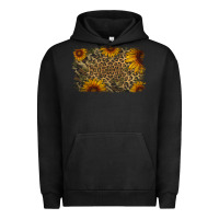 Pigment Black Camouflage Leopard Sunflower Background Urban Hoodie - Jasminsmagicworld