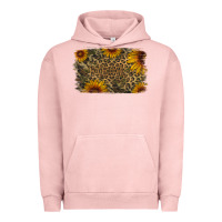 Pigment Salmon Camouflage Leopard Sunflower Background Urban Hoodie - Jasminsmagicworld