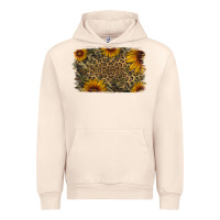 Sandshell Camouflage Leopard Sunflower Background Urban Hoodie - Jasminsmagicworld