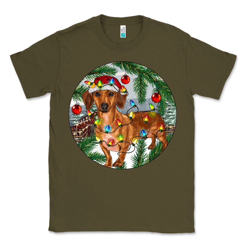 Dachshund Christmas Tree Classic Tee by RanaPortraitStore | Teevron