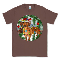 Chestnut Dachshund Christmas Tree Classic Tee - RanaPortraitStore