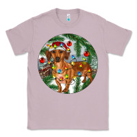Lilac Dachshund Christmas Tree Classic Tee - RanaPortraitStore