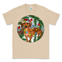 Mushroom Dachshund Christmas Tree Classic Tee - RanaPortraitStore