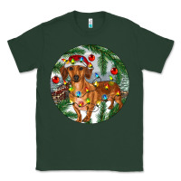 Sports Green Dachshund Christmas Tree Classic Tee - RanaPortraitStore