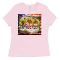 Bubblegum Pink patriotic mimi tumbler Ladies Tee - BarkalooDesign