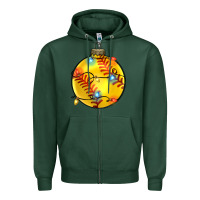 Sports Green christmas  softball Zipper Hoodie - Zillion Design Studio