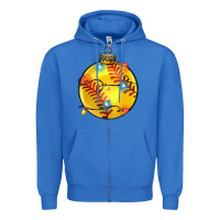 True Royal christmas  softball Zipper Hoodie - Zillion Design Studio