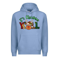 Colony Blue it's christmas y'all reindeer Premium Hoodie - Jasminsmagicworld