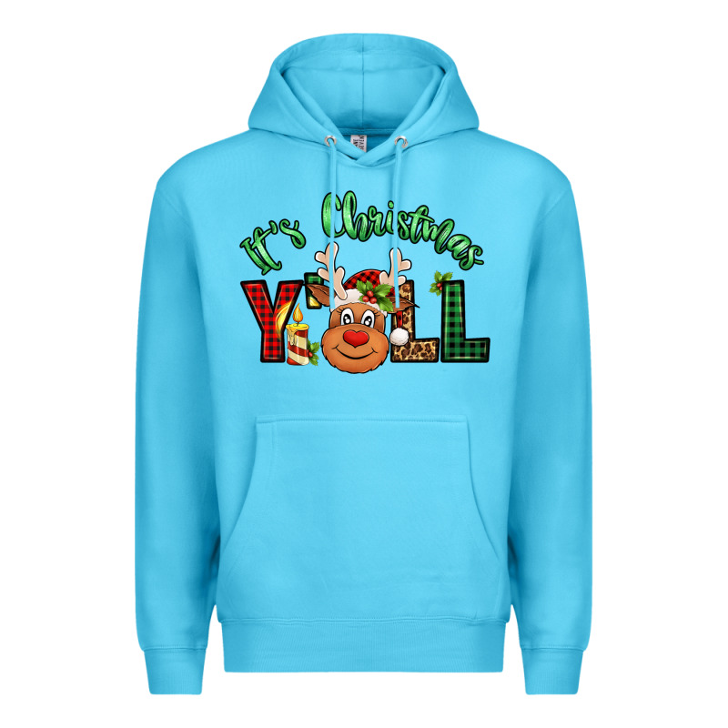 It's Christmas Y'all Reindeer Premium Hoodie by Jasminsmagicworld | Teevron