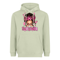 Matcha breast cancer survivor afro messy bun Heavyweight Hoodie - texasbilliewilder