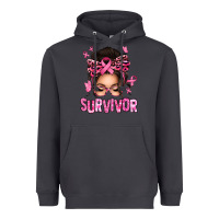 Smoke breast cancer survivor afro messy bun Heavyweight Hoodie - texasbilliewilder