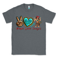 Charcoal Heather peace love cowgirl Classic Tee - texasbilliewilder