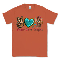 Copper peace love cowgirl Classic Tee - texasbilliewilder