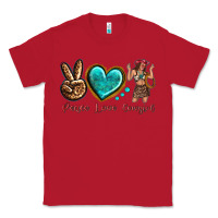 Red peace love cowgirl Classic Tee - texasbilliewilder