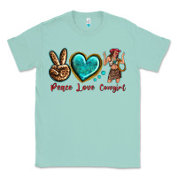 Seafoam peace love cowgirl Classic Tee - texasbilliewilder