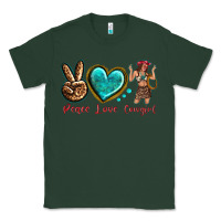Sports Green peace love cowgirl Classic Tee - texasbilliewilder