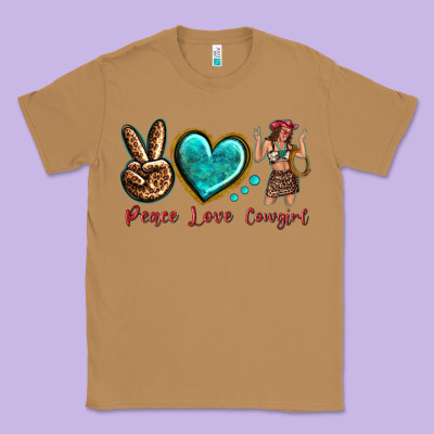 Classic Tee peace love cowgirl