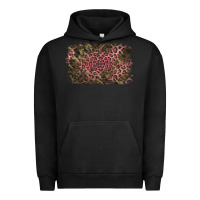 Pigment Black Camouflage Pink Leopard Background Urban Hoodie - Jasminsmagicworld