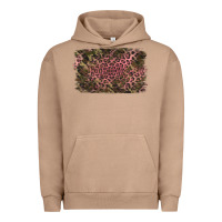 Pigment Burro Camouflage Pink Leopard Background Urban Hoodie - Jasminsmagicworld