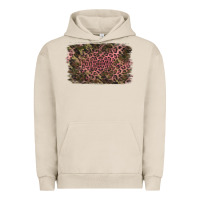 Pigment French Oak Camouflage Pink Leopard Background Urban Hoodie - Jasminsmagicworld