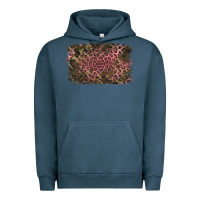 Pigment Midnight Navy Camouflage Pink Leopard Background Urban Hoodie - Jasminsmagicworld