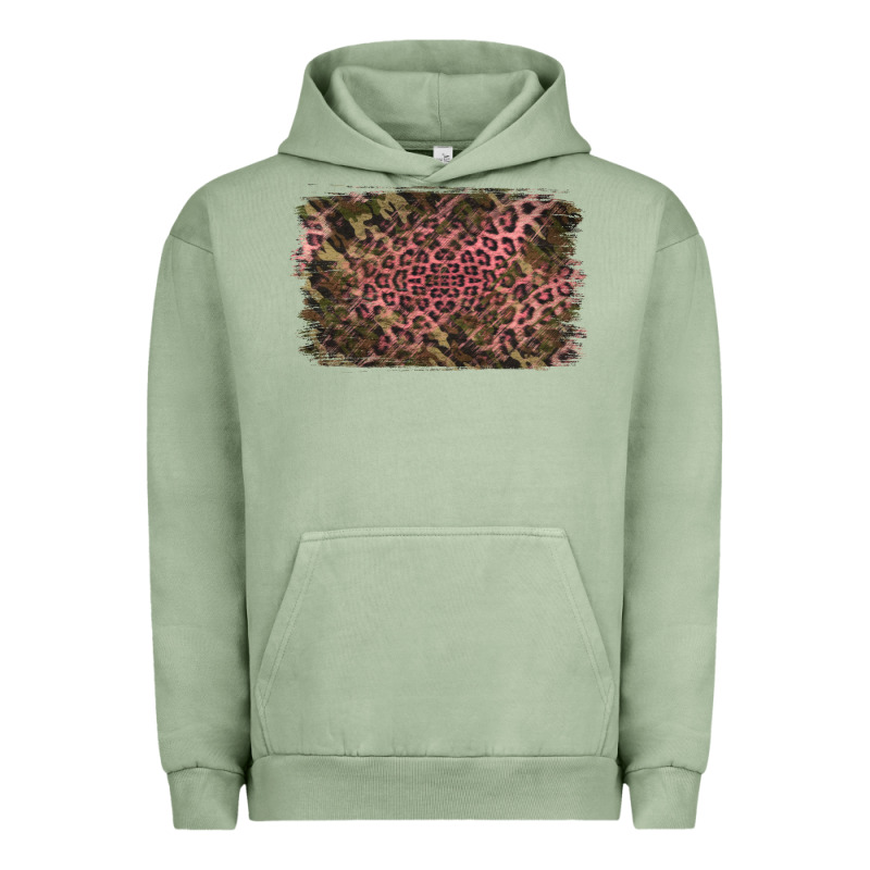 Camouflage Pink Leopard Background Urban Hoodie by Jasminsmagicworld | Teevron