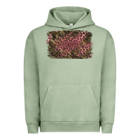Pigment Oil Green Camouflage Pink Leopard Background Urban Hoodie - Jasminsmagicworld