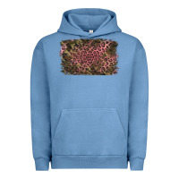 Pigment Pebble Blue Camouflage Pink Leopard Background Urban Hoodie - Jasminsmagicworld