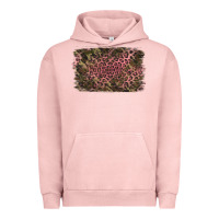 Pigment Salmon Camouflage Pink Leopard Background Urban Hoodie - Jasminsmagicworld