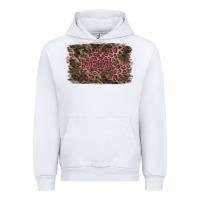 White Camouflage Pink Leopard Background Urban Hoodie - Jasminsmagicworld