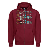 Burgundy coffee coffee coffee Zipper Hoodie - texasbilliewilder