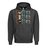Charcoal Heather coffee coffee coffee Zipper Hoodie - texasbilliewilder