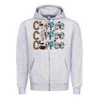 Heather Grey coffee coffee coffee Zipper Hoodie - texasbilliewilder