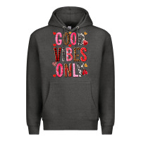 Charcoal Heather good vibes only Premium Hoodie - NancyCooperArtShop