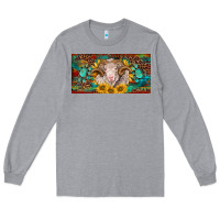Heather Grey merino ram license plate Long Sleeve Tee - BarkalooDesign