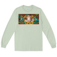 Matcha merino ram license plate Long Sleeve Tee - BarkalooDesign