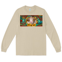 Mushroom merino ram license plate Long Sleeve Tee - BarkalooDesign