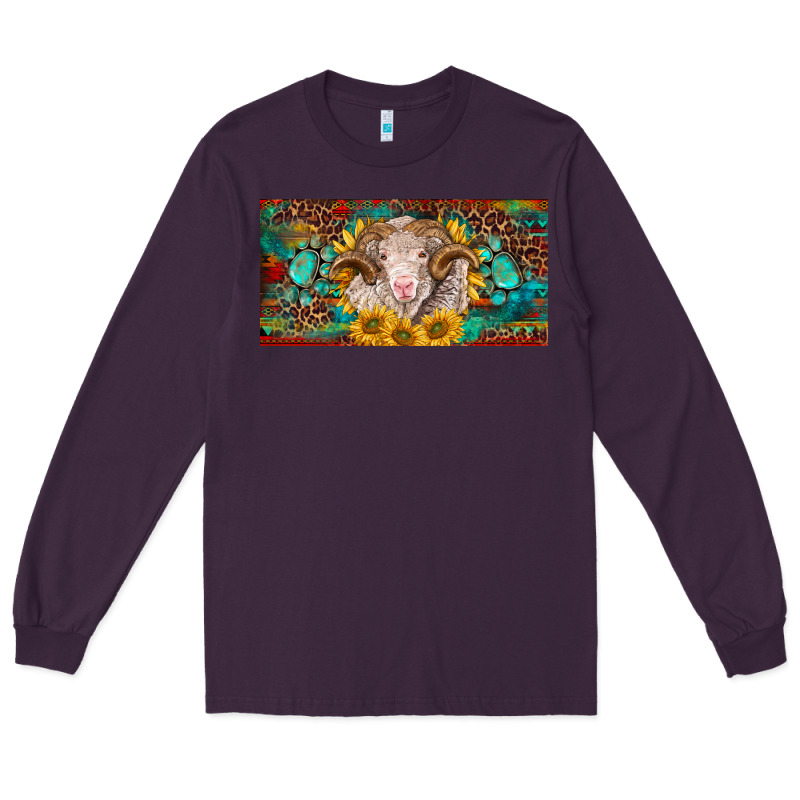 Merino Ram License Plate Long Sleeve Tee by BarkalooDesign | Teevron