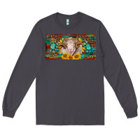 Smoke merino ram license plate Long Sleeve Tee - BarkalooDesign