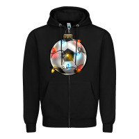 Black christmas  soccer Zipper Hoodie - Zillion Design Studio