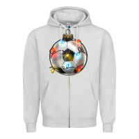 Dove Grey christmas  soccer Zipper Hoodie - Zillion Design Studio