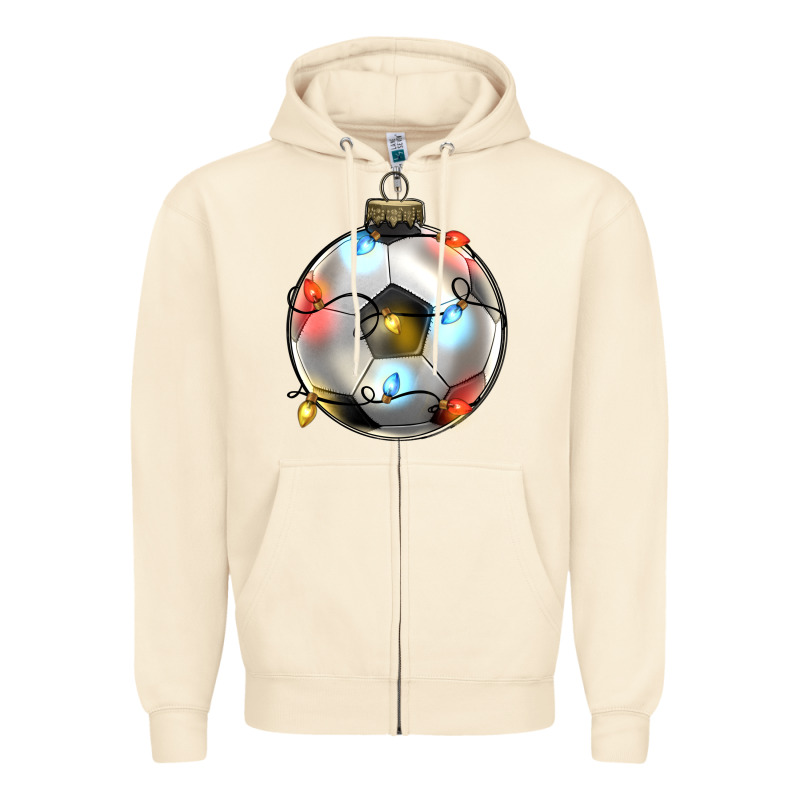 Christmas  Soccer Zipper Hoodie by Zillion Design Studio | Teevron