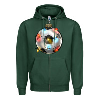 Sports Green christmas  soccer Zipper Hoodie - Zillion Design Studio