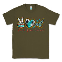 Army Green peace love freebird Classic Tee - texasbilliewilder